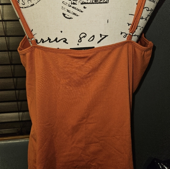 Lane Bryant Womans Orange Spaghetti Strap Tank Top Size 14/16 - Picture 3 of 9